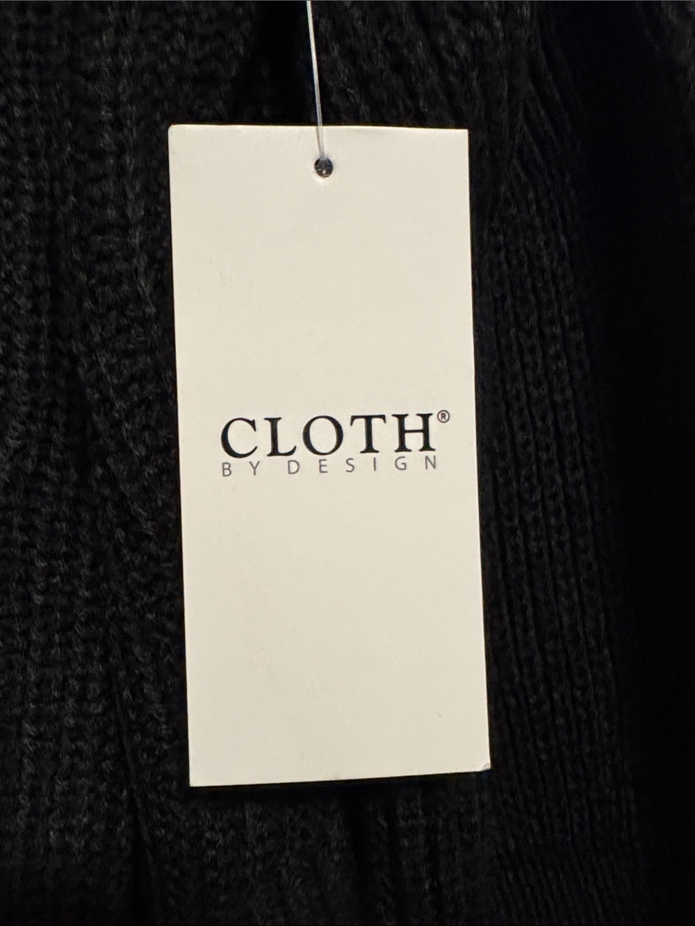 Black Ribbed V-Neck Button Cardigan - Picture 5 of 5